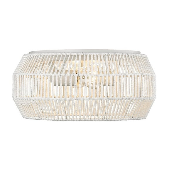 Golden Lighting Marlee 2-light Flush Mount in Matte White