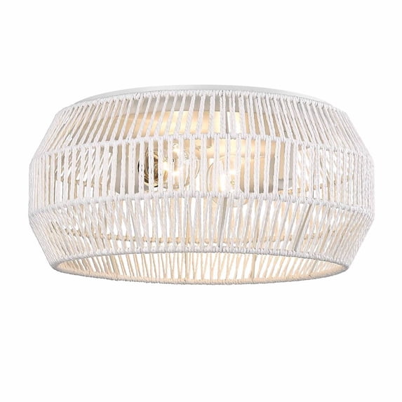 Golden Lighting Marlee 2-light Flush Mount in Matte White