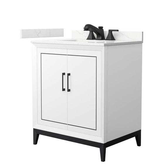 Wyndham Collection Wch515130s-Qtz-Us3mxx Marlena 30" Free Standing Single Basin Vanity Set