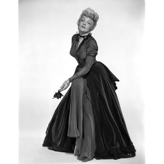 Marlene Dietrich Posed in Black Gown Photo Print (8 x 10)