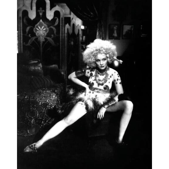 Marlene Dietrich with legs apart in showgirl costume Blonde Venus Poster 5x7 photo