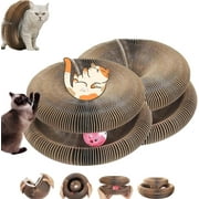 Marlene Kitty Kurlz, Kitty Curls Cat Toy, Cat Kurlz, Reversible Infinity Style Magic Organ Cat Scratching Board, Made from Recycled Corrugated Cardboard Durable & Long Lasting 2Pcs