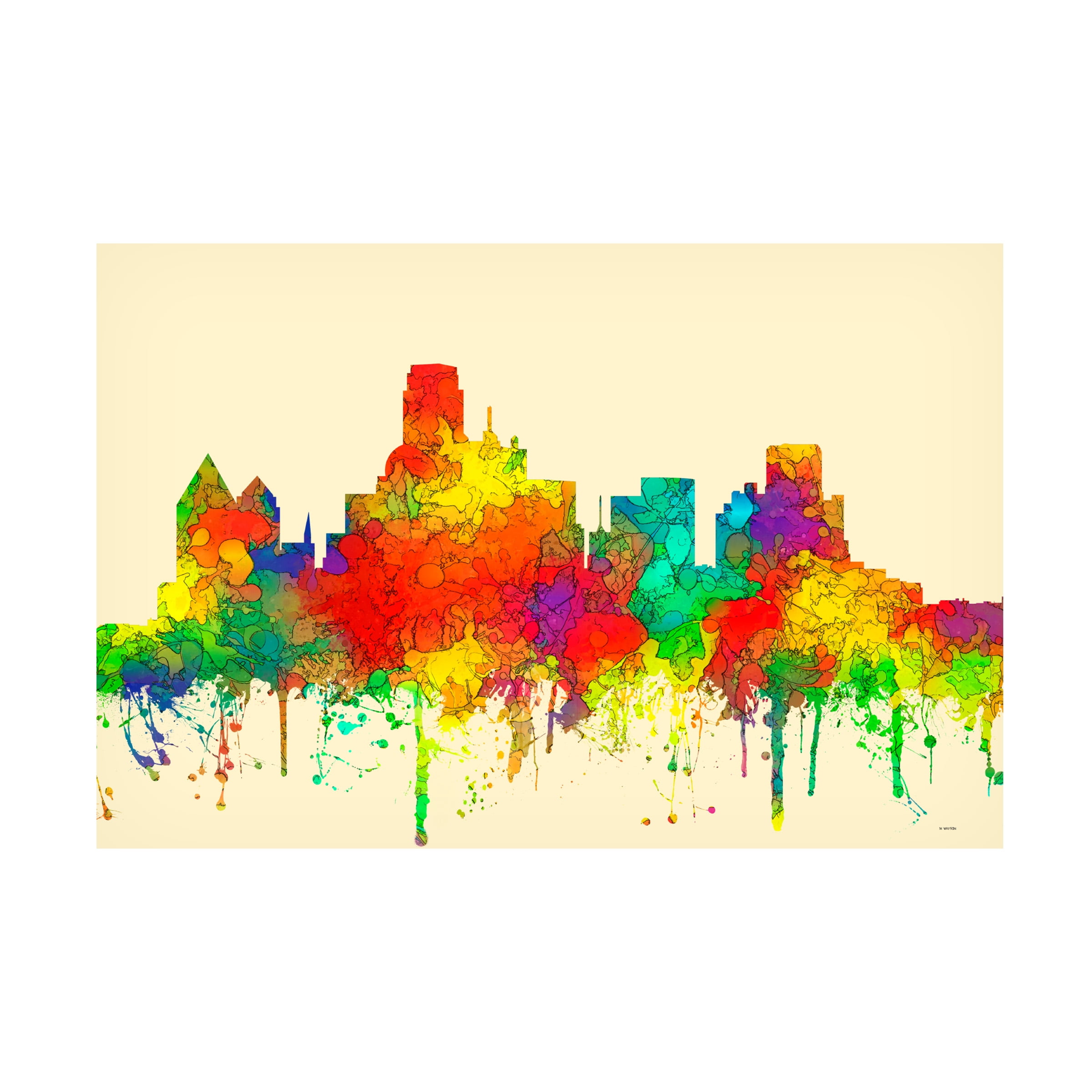 Marlene Watson 'Dallas Texas Skyline SG' Canvas Art