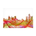 thumbnail image 1 of Marlene Watson 'Detroit Michigan Skyline Summer Swirl' Canvas Art, 1 of 3
