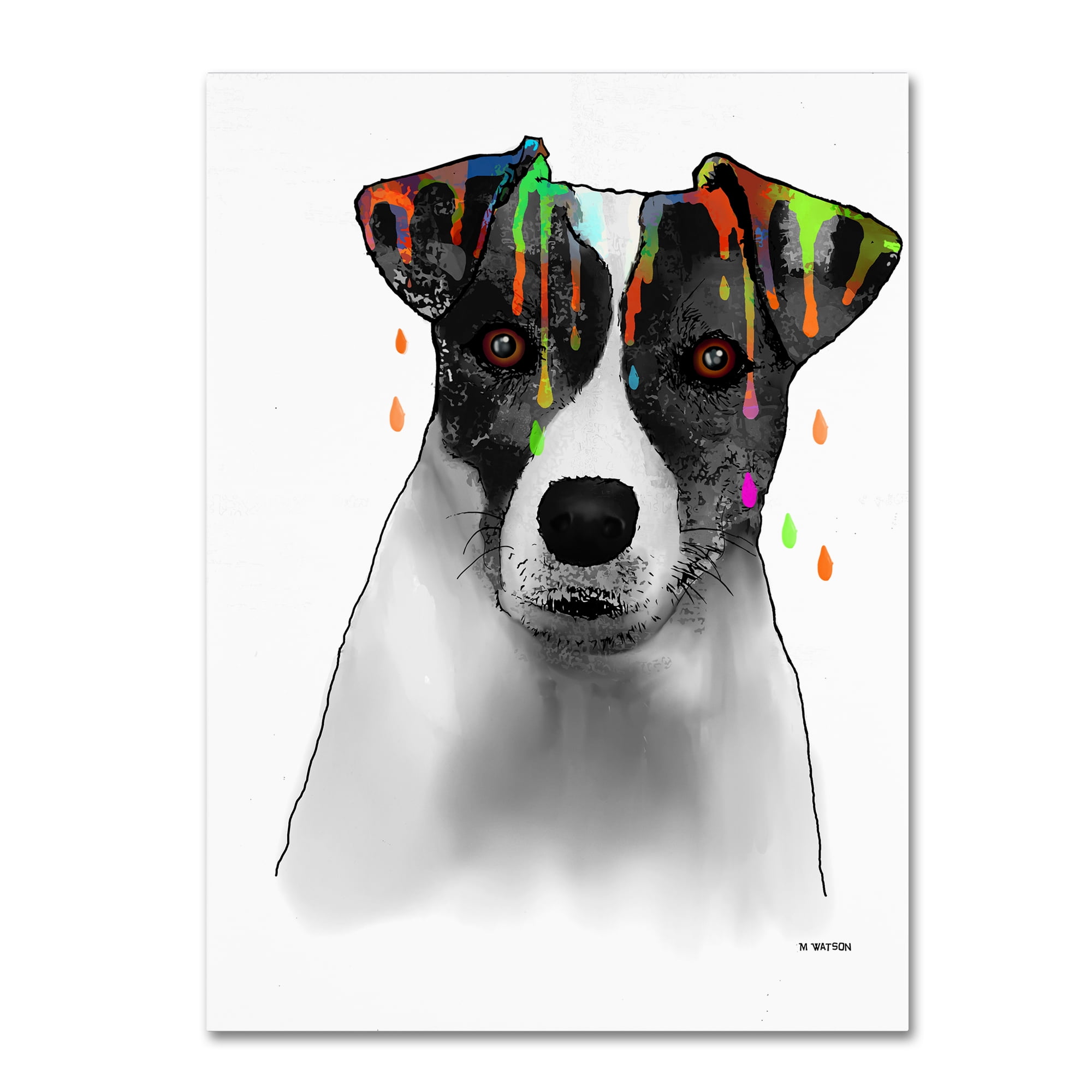 Marlene Watson "Jack Russel Terrier" Canvas Art