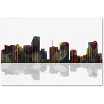 Marlene Watson "Miami Florida Skyline" Canvas Art