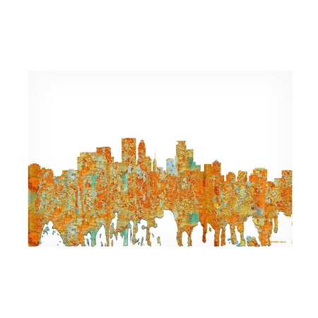 Trademark Fine Art Marlene Watson Minneapolis Minnesota Rust Canvas Wall Art - 12x19