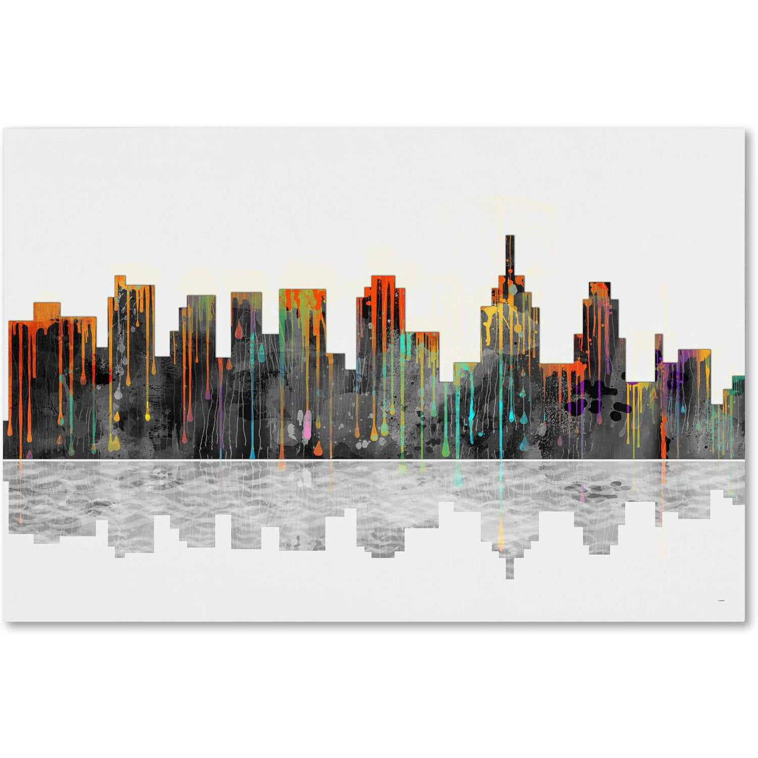 Marlene Watson "Philadelphia Pennsylvania Skyline" Canvas Art