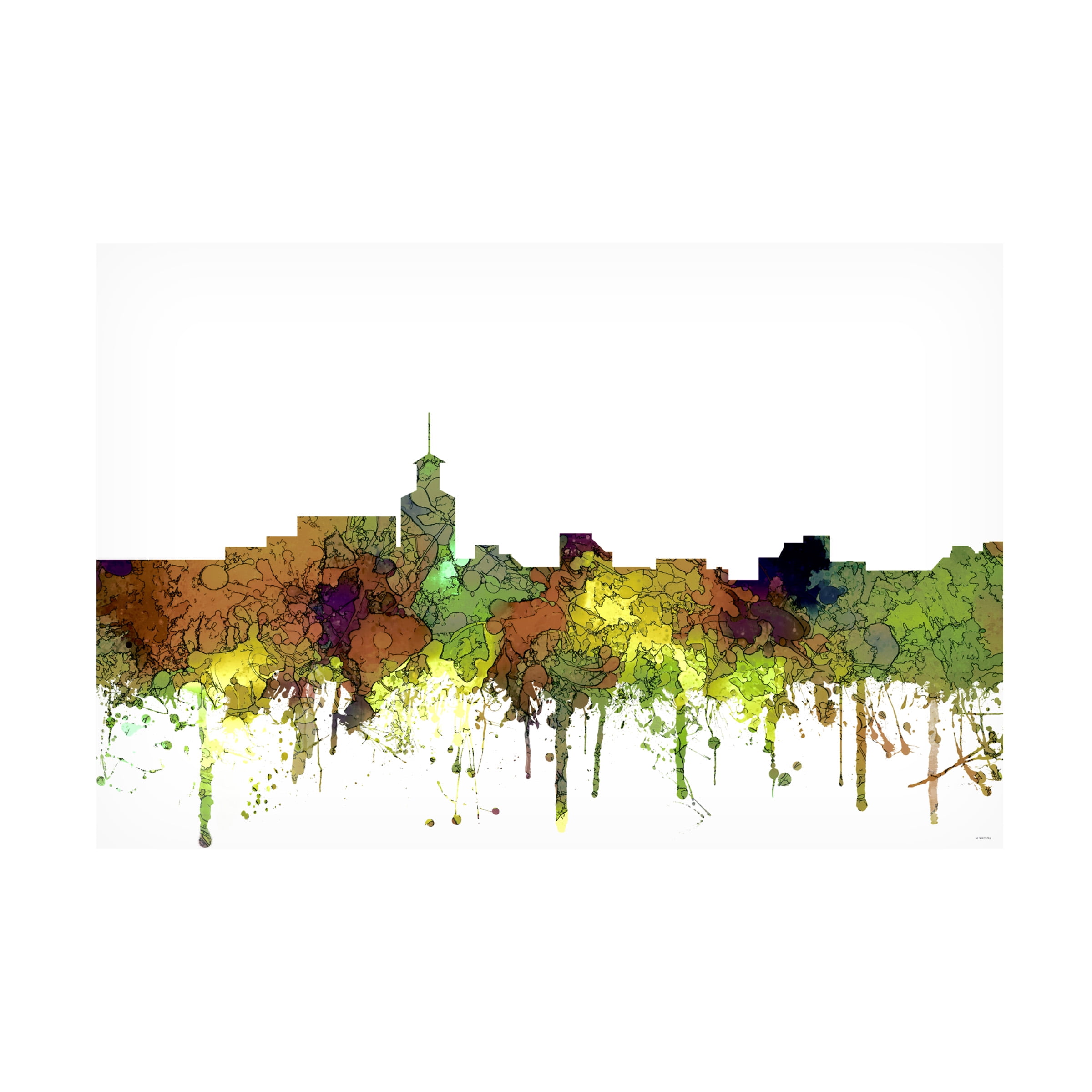 Marlene Watson 'Santa Fe New Mexico Skyline Safari Buff' Canvas Art