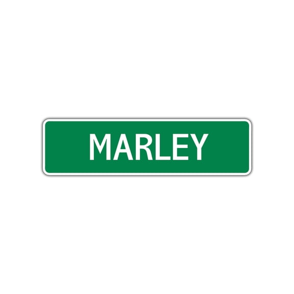 Marley Girls Children Name Letter Printed Plaque Decoration Label Indoor Outdoor Wall Novelty Aluminum Sign 4"x13.5"