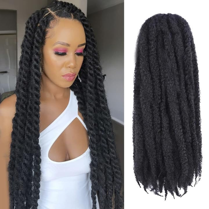 Marley Bob Kinky Curl Haarverlängerung – 20 Cm, 3 Stück, Synthetisches Afro Haar