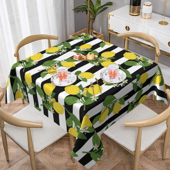 Marley Lemon Tablecloth Cute Fruit Print Funny Table Cloth For Events Dining Tables Table Cover Outdoor Design Table Decoration