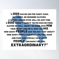 Marley & Me - Dog Quote Poster Wall Art, Modern Wall Decor For Living Room Bedroom, 8x12 UNFRAMED