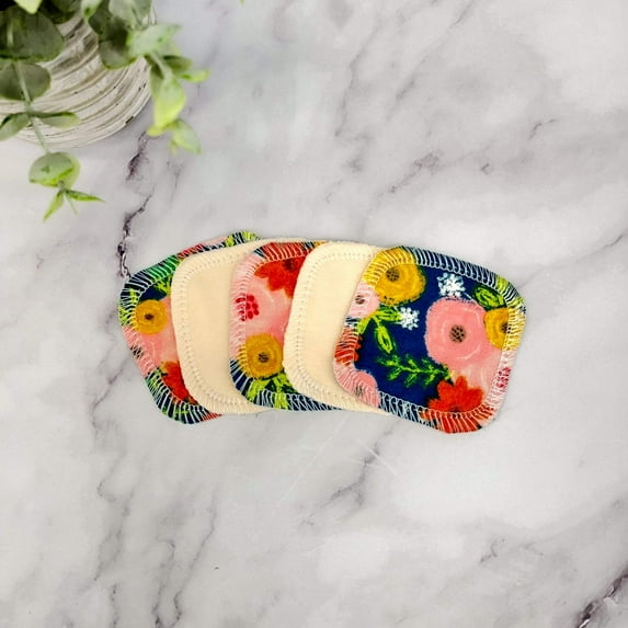 Marley's Monsters 5 Facial Rounds: Mixed Pack - Cotton Flannel 2-Ply Reusable Swap for Cotton Balls