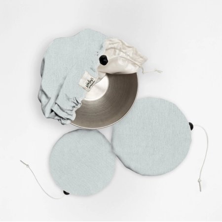 Marley's Monsters Bowl Cover Bundle: Linen - Set of 3 (S,M,L) Reusable Alternative to Plastic Wrap