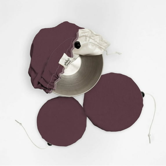 Marley's Monsters Bowl Cover Bundle: Linen - Set of 3 (S,M,L) Reusable Alternative to Plastic Wrap