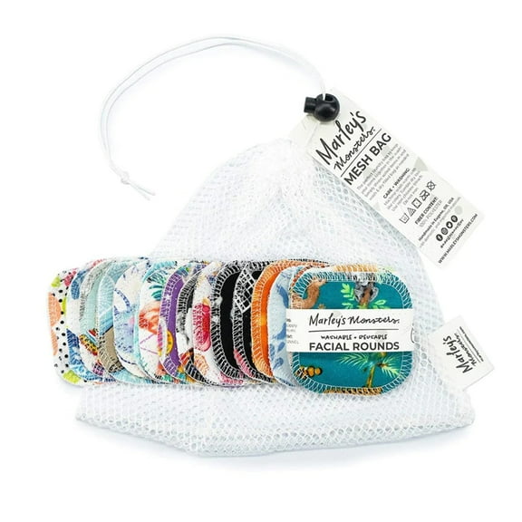 Marley's Monsters Mesh Laundry Bag  Facial Rounds Set