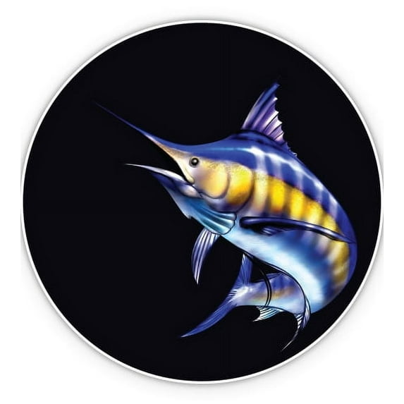 Marlin - 5" Vinyl Sticker - For Car Laptop I-Pad - Waterproof Decal