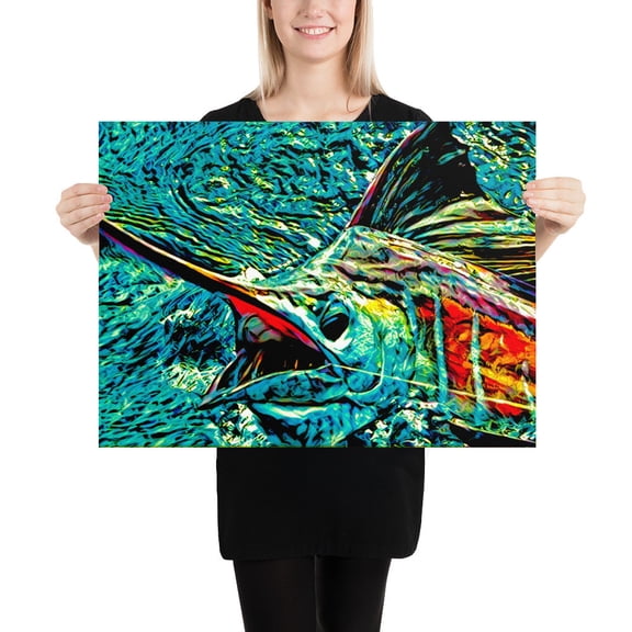 Marlin Abstract Art Print