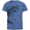 thumbnail image 1 of Marlin Deep Sea Predator Mens T Shirt Heather Royal LG, 1 of 1