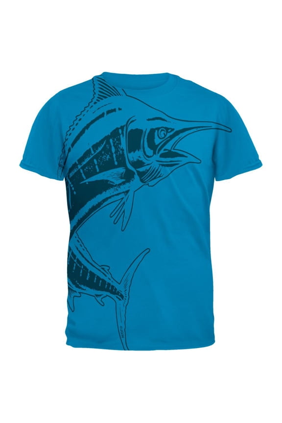Marlin Deep Sea Predator Mens T Shirt Sapphire SM