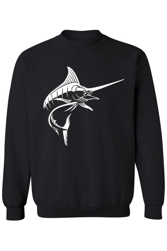 Marlin Fish Design Sweatshirt Men -Image by Shutterstock, Male Medium