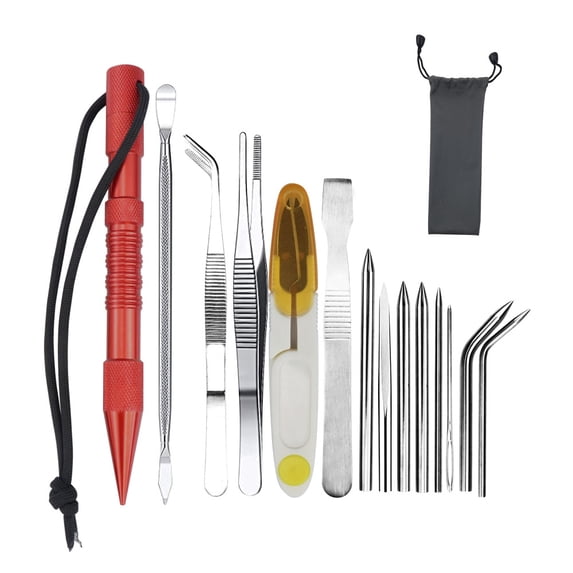 Marlin Nail Set Paracord Needle Stainless Steel Umbrella Rope Bracelet Knitting Needle-Silver