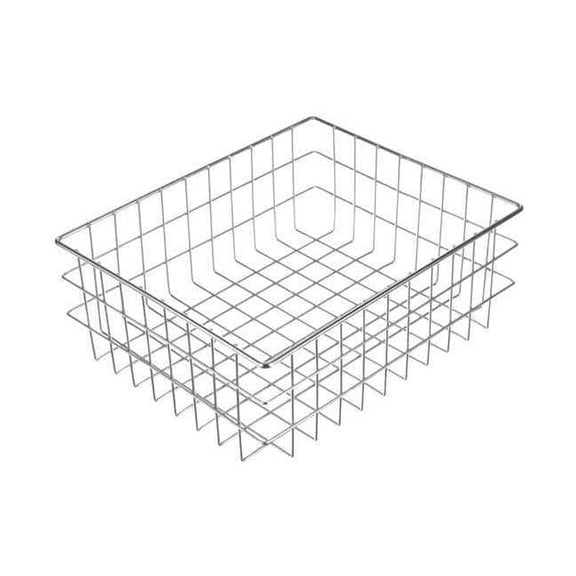Marlin Steel Wire Products Rectangular Storage Basket, Steel, Silver 00279001-12
