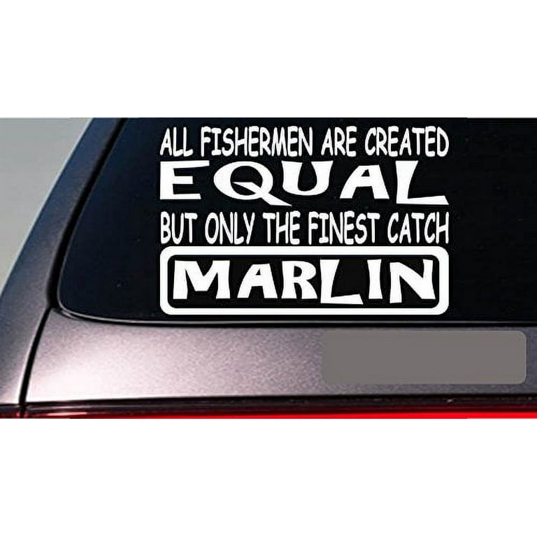 Marlin all people equal 6 sticker *E609* deep sea fishing rod
