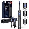 thumbnail image 1 of Marlincare Sonic Electric Toothbrush for Adults with Smart Display, Pressure Sensor, 180-Day Battery, 3 Intensity Levels & 5 Modes,Black, 1 of 11
