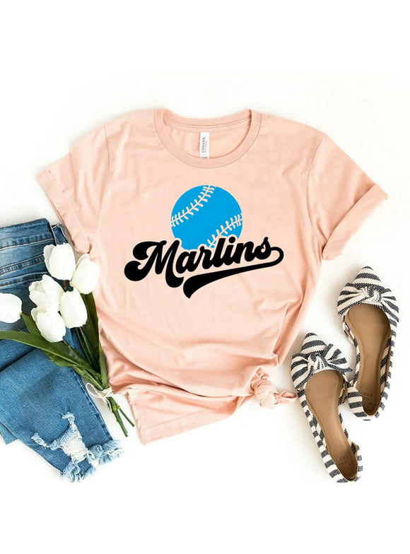 Marlins Baseball T-shirt Mlb Shirt Gift Game Day Tee Marlin Fishing Top Mom Mama The One Where We Root For Miami Fan Gear