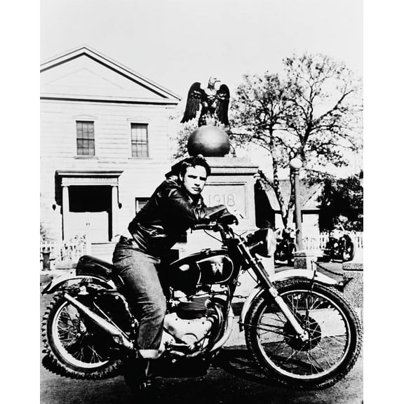 Marlon Brando 24x36 Classic Hollywood Poster Sitting Astride Triumph The Wild One