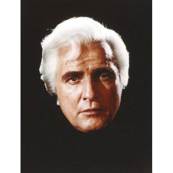 Marlon Brando Close Up from Superman Portrait in Black and White Photo Print (24 x 30)