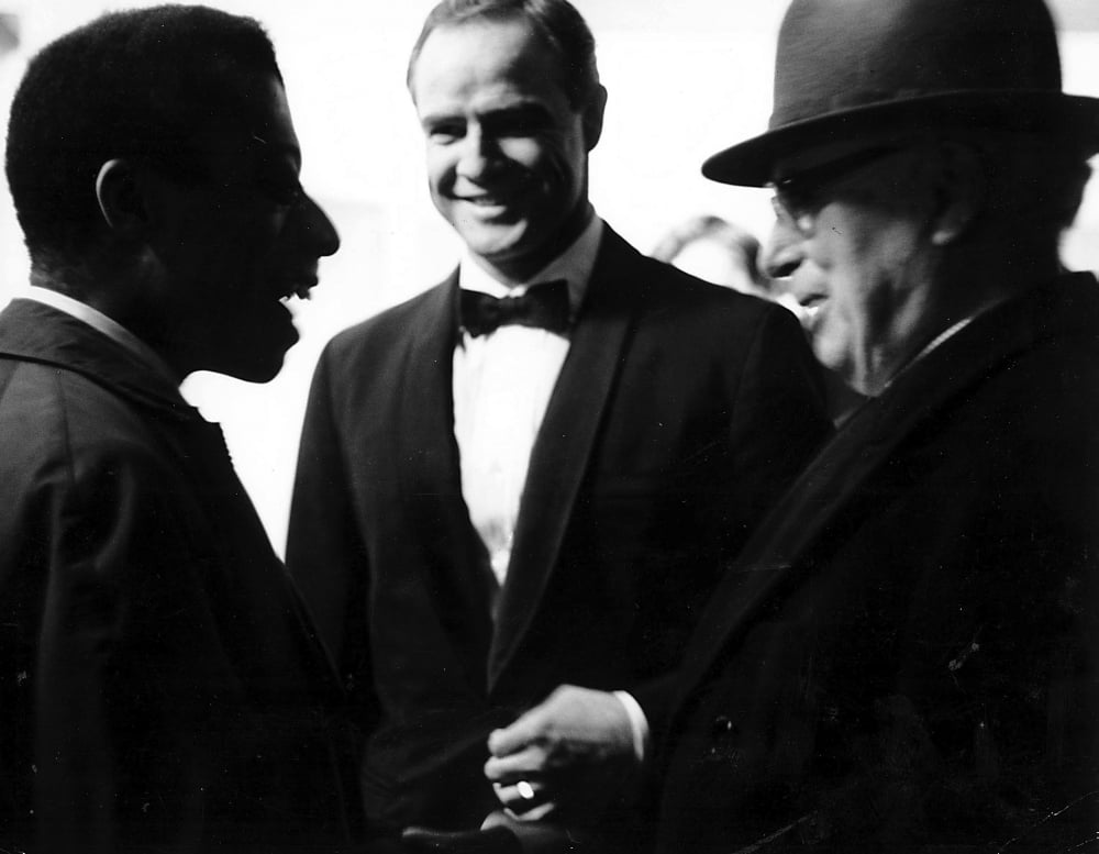 Marlon Brando, James Baldwin and Charlie Chaplin Photo Print (30 x 24