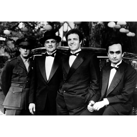 Marlon Brando, James Caan, Al Pacino, and Jon Cazale in The Godfather Photo Print (8 x 10)
