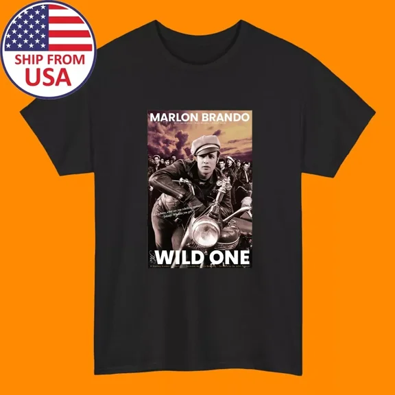 Marlon Brando The Wild One Men's Black Size S to 5XL