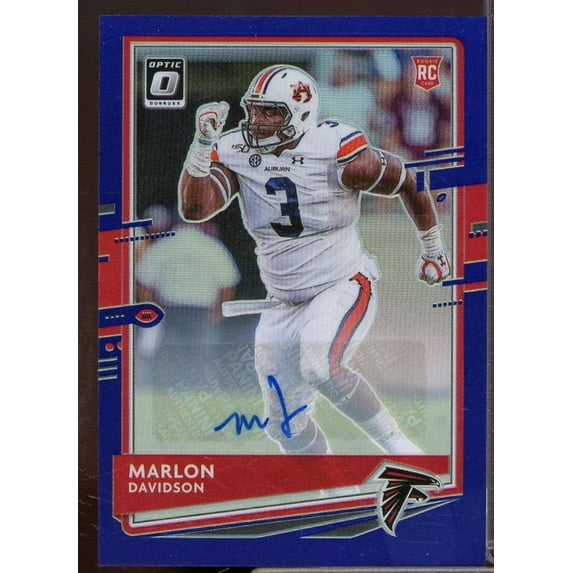 Marlon Davidson Rookie Card 2020 Donruss Optic Rookies Autographs Purple #135