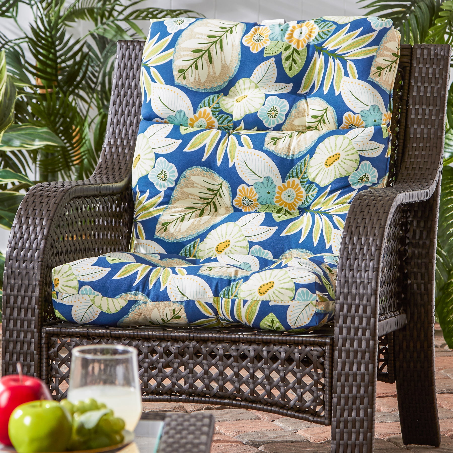 Kensington Garden 24x22 Solid Outdoor High Back Chair Cushion Salsa :  Target