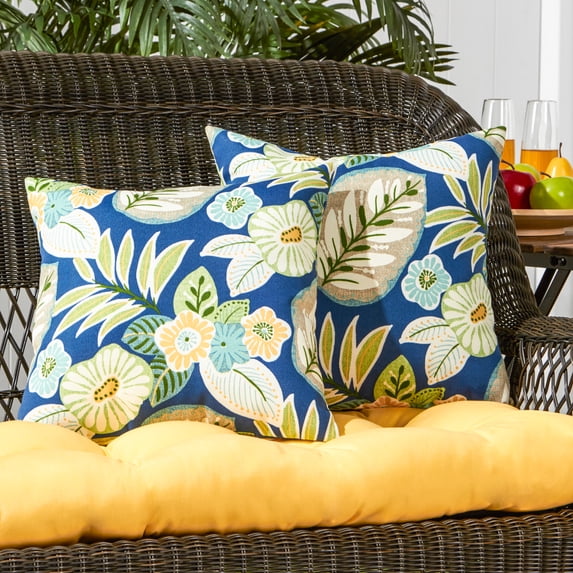Marlow Floral Outdoor Square Throw Pillow (2-pack)