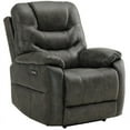 thumbnail image 1 of Marlow Leather Power Recliner with USB Port in Driftwood Brown, 1 of 8