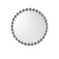thumbnail image 1 of Marlowe Beaded Round Wall Mirror - 27" Diameter, Elegant Silver Finish, Durable Iron & MDF Construction, Stylish Home Decor for Living Room, Bedroom, or Entryway, 1 of 3