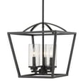 thumbnail image 1 of Marlowe Modern Black 3 Light Pendant with Clear Shade, 1 of 4