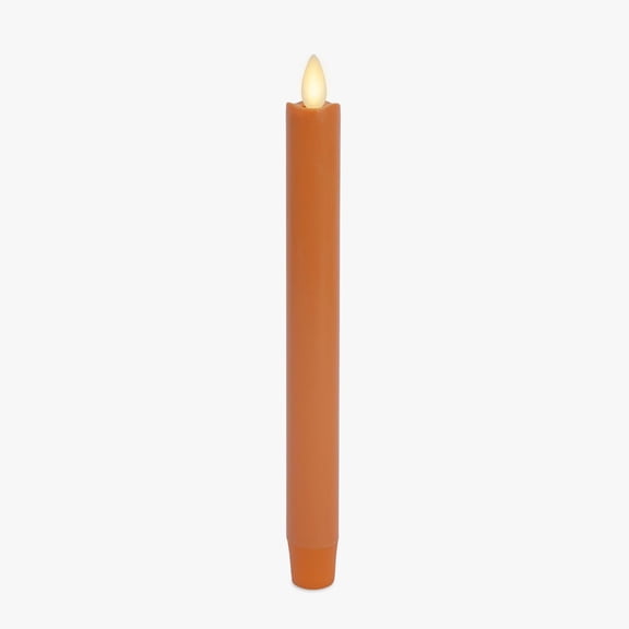 Marmalade Taper Candle 1 inch by 9.5 inches Battery Operated Flameless Flickering LED Timer Remote Ready Real Wax Bestseling