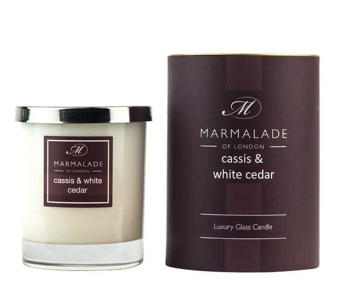 Marmalade of London Cassis & White Cedar Large Glass Candle