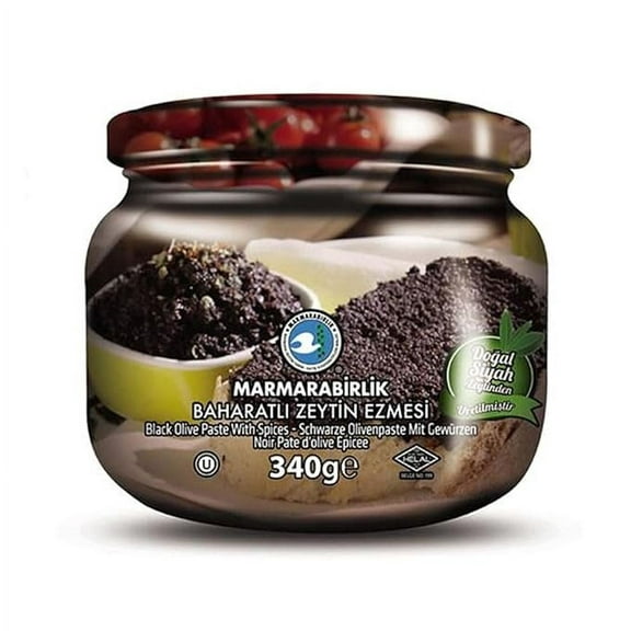 Marmara Birlik Black Olive Paste with Spices Olive Spread 12 oz/ 340 gr 1 PACK