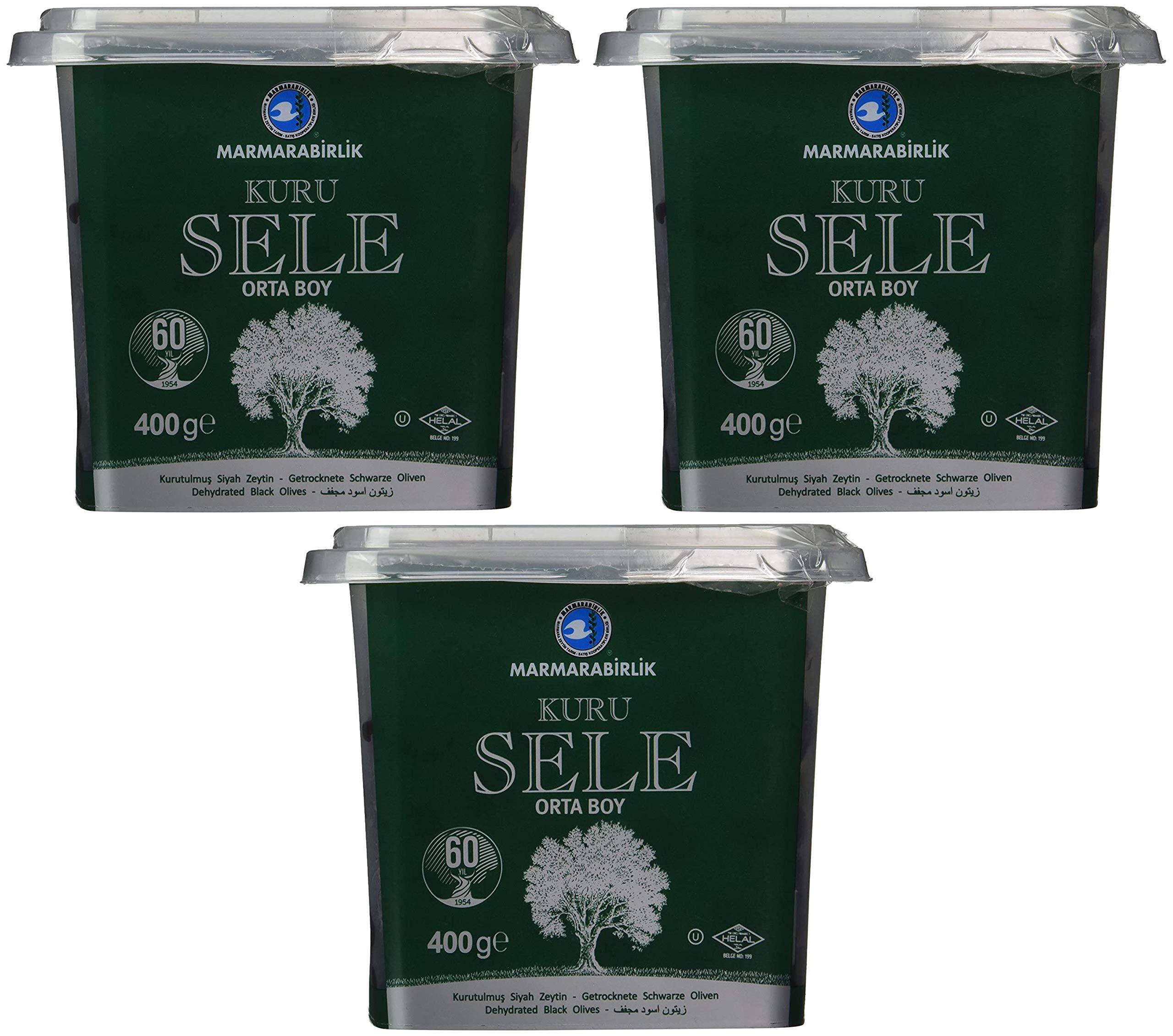 Marmarabirlik Exclusive Black Olive 14 oz. (Kuru Sele) Pack of 3