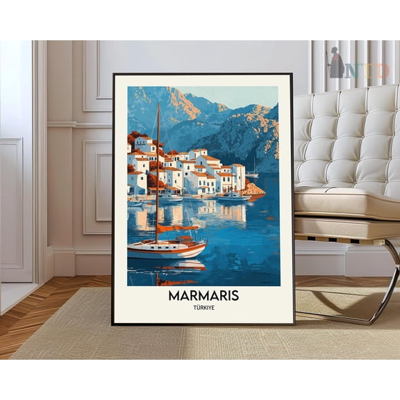 Marmaris Turkey Poster, Unframed Paper Poster 8x10in
