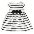 thumbnail image 1 of Marmellata Infant Girls Black & White Striped Holiday Christmas Party Dress 18M, 1 of 1
