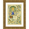 thumbnail image 1 of Marmion, Simon 13x18 Gold Ornate Wood Framed with Double Matting Museum Art Print Titled - The Virgin Enthroned : Book of Hours - Detail, 1 of 4
