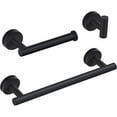 thumbnail image 1 of Marmolux Acc 3-Piece Matte Black Bathroom Towel Bar Set, Stainless Steel Wall Mount, 1 of 7